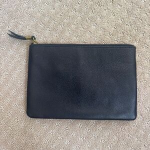 Madewell Leather Pouch Clutch, Black, NWOT